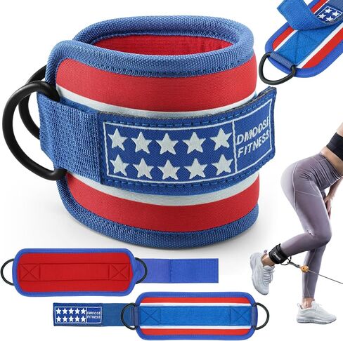 DMoose Fitness Ankle Strap for Cable Machine - One Size Fit with Premium Padding Cuffs, Ankle Bands for Working Out, Booty Workouts, Leg Extension, Hip Abductors, Kickbacks & Lower Body Exercises in Kuwait