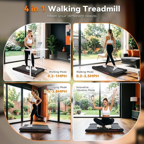 3 in 1 Walking Vibration Pad,Walking Pad with Vibration Plate,Portable Vibration Treadmill with APP,Under Desk Treadmill for Home Office 400W in Kuwait