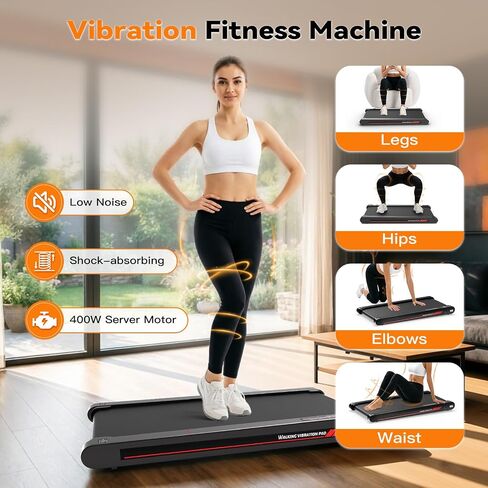 3 in 1 Walking Vibration Pad,Walking Pad with Vibration Plate,Portable Vibration Treadmill with APP,Under Desk Treadmill for Home Office 400W in Kuwait