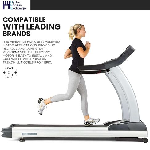 محرك H.F Exchange DC Drive مع دولاب الموازنة 130VDC، 2089 واط، 2.8 حصان، مغناطيس دائم قوي التحمل، تشغيل سلس، محرك مشاية كهربائي سهل الاستبدال P/N 286075 & 295730 يعمل مع Epic 705 CT in Kuwait