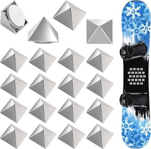 20Pcs Snowboard Stomp Pad Anti Slip Metal Grip Snowboard Step Pad Self Adhesive Snow Board Mat Provides Extra Grip for Men Women Winter Snowboarding Ski Skiing in Kuwait