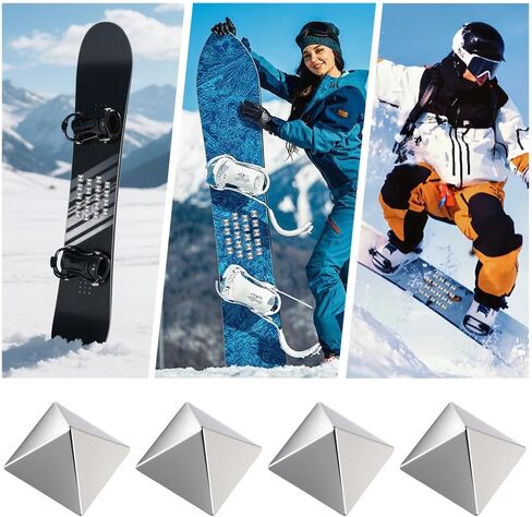 20Pcs Snowboard Stomp Pad Anti Slip Metal Grip Snowboard Step Pad Self Adhesive Snow Board Mat Provides Extra Grip for Men Women Winter Snowboarding Ski Skiing in Kuwait