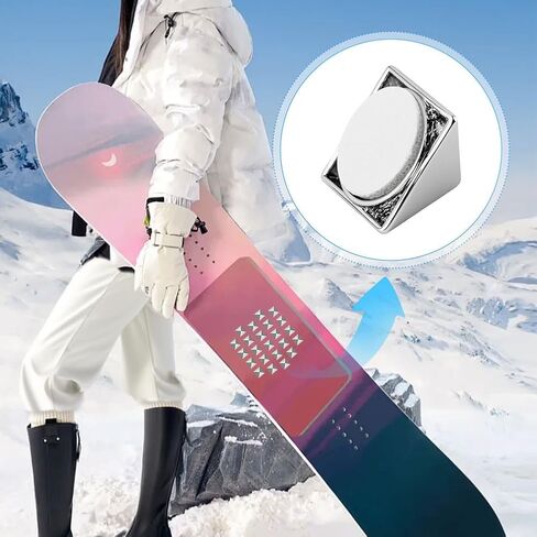 20Pcs Snowboard Stomp Pad Anti Slip Metal Grip Snowboard Step Pad Self Adhesive Snow Board Mat Provides Extra Grip for Men Women Winter Snowboarding Ski Skiing in Kuwait