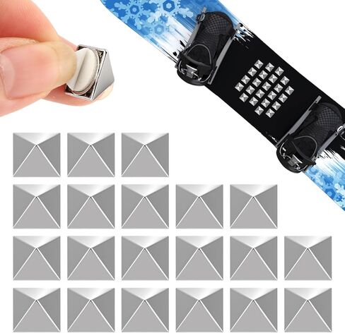 20Pcs Snowboard Stomp Pad Anti Slip Metal Grip Snowboard Step Pad Self Adhesive Snow Board Mat Provides Extra Grip for Men Women Winter Snowboarding Ski Skiing in Kuwait