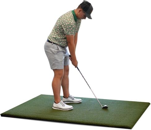 بساط ضرب الجولف الأصلي Country Club Elite من Real Feel Golf Mats مقاس 4'X6' | حصيرة الممارسة التجارية شديدة التحمل | يقبل نقطة الإنطلاق الحقيقية | تأرجح للأسفل ومن خلال | داخلي/خارجي in Kuwait