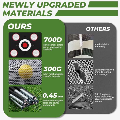 10x7FT Golf Net with Mat, Golf Practice Net for Backyard Garage Indoor Outdoor with Target Pockets for Driving Chipping Swing, for Men Women Dad Husband Golfer, Ideal Gift for Him in Kuwait