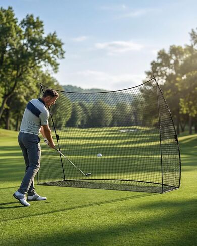 Golf Practice Net 10x7 FT, Heavy Duty & Easy Quick Setup with Sturdy Frame, Portable Hitting Net with Carry Bag for Backyard Indoor Outdoor Golf Swing Chipping Training, Ideal Gift for Men Dad in Kuwait
