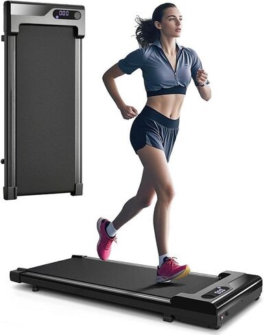 Walking Pad Treadmill for Home - Under Desk Treadmills Portable Mini Compact Walk Pads for Small Spaces Office Indoor Apartment Floor Flat Running Machine with Remote Quiet Lightweight in Kuwait