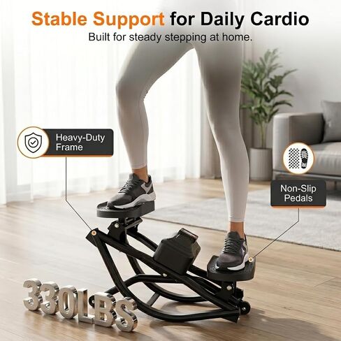 Rocking Stepper Side to Side for Exercise at Home, Low-Impact Rock Stepper Machine with Resistance Bands & Digital Display, Anti-Slip Pedals, Full Body Home Workout, 330 LBS Capacity in Kuwait