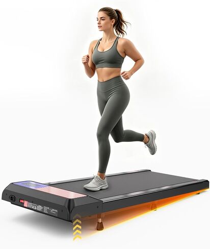 Walking Pad Treadmill with 8% Incline, 2.5HP Quiet Portable Walking Pad, Under Desk Treadmill for Home Office, 265 lbs Capacity, Compact Treadmill for Small Spaces with 15" x 35.4" Belt in Kuwait