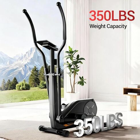 CURSOR Elliptical Exercise Machine, Elliptical Machine for Home with Hyper-Quiet Magnetic Driving System,8&16 Levels Resistance,Compact Elliptical with 12IN Stride,LCD Monitor,350LBS Weight Capacity in Kuwait
