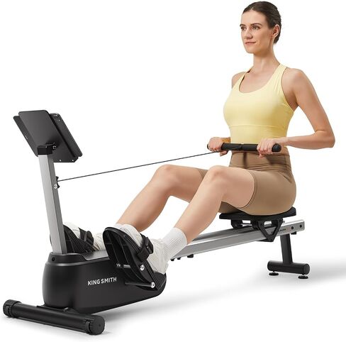 KINGSMITH Rowing Machines for Home Foldable, Compact Row Machine, 400LB & 350LB Weight Capacity, Folding Rower Machine with Adjustable Resistance, Data Monitor, App Supported in Kuwait