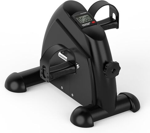 FITKS360 Under Desk Elliptical & Mini Exercise Bike - Seated Electric Leg Exerciser Under Table Oval Electric - Seniors Sit Exerciser Fully Assembled Pedal in Kuwait