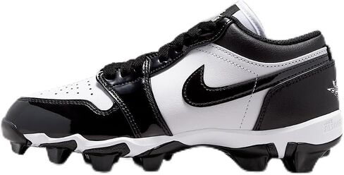 Jordan 1 Low Little/Big Kids' Cleats (White/Black/Black) in Kuwait