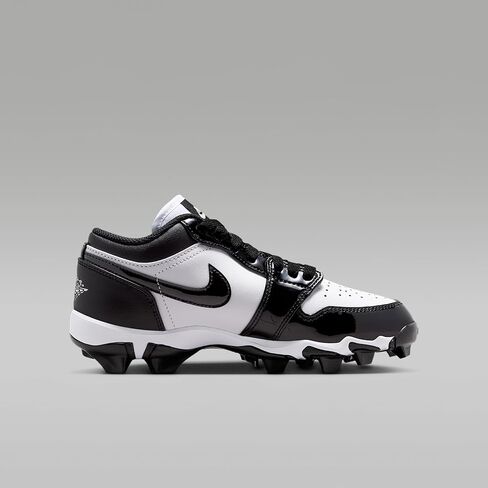 Jordan 1 Low Little/Big Kids' Cleats (White/Black/Black) in Kuwait