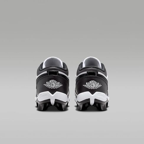Jordan 1 Low Little/Big Kids' Cleats (White/Black/Black) in Kuwait