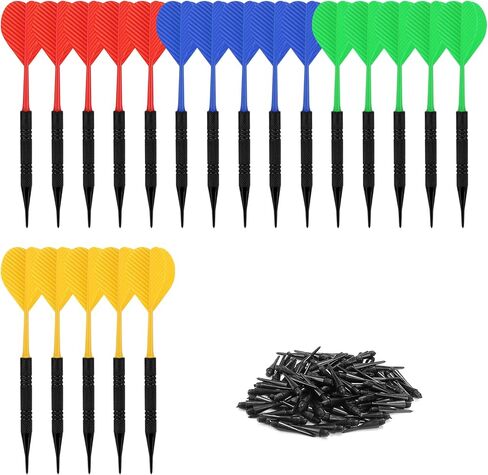 Accmor Soft Tip Darts, Bar Dart, Plastic Tip Darts Set, Attach Extra 100 Black 2BA Replacement Tips, Soft Tip Darts for Electronic/Plastic Dartboard in Saudi Arabia