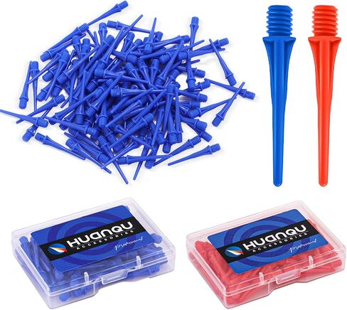 200pcs Dart Points Soft Tip Dart Tips with 2 Storage Cases, 2BA Plastic Dart Tips Replacement Dart Points for Soft Tip Darts Board, Darts for Electronic Dart Board, Durable Darts Accessories in Kuwait