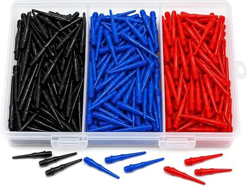 300 Pack Plastic Dart Tips 2BA Soft Tip Dart Tips 1.14 Inch, Premium Triple-Color 2BA Soft Dart Tip Replacement, Tougher & More Wear-Resistant Thread for Electronic Dart Boards in Kuwait