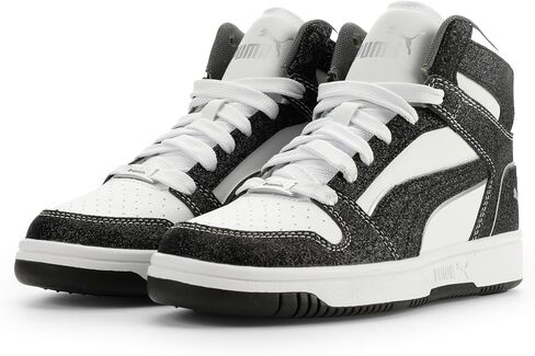حذاء رياضي PUMA Kids Boys Rebound Layup Lo Nubuck برباط كاجوال - رمادي in Kuwait