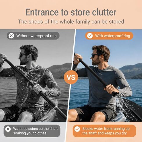 Kayak Paddle Heavy Duty,Portable Boat Oar with Thickened Reinforced Shaft Non-Slip Frosted Grip Telescopic Paddle for Ice Breaking Multi-Scenario Water Use. in Kuwait