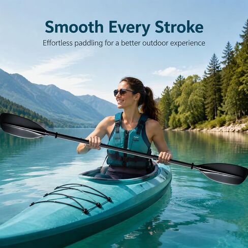 Youth Kayak Paddle,4 Piece Kayak Oar with Waterproof Storage Bag Wide Blade Adjustable Kayak Paddle Teens Beginners Kayaking Canoeing Fishing Boating Lake River Ocean. in Kuwait