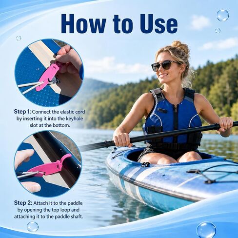 6PCS Kayak Paddle Board Clips - Universal Fixing Clamps for Kayak Canoe Paddle Board Accessories, Easy Installation in Kuwait