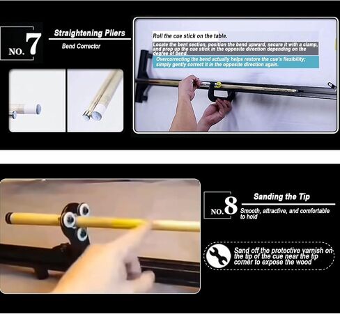 8 in 1 Billiard Cue Repair Machine, Professional Pool Cue Repair Lathe, Pool Cue Lathe Machine, Pool Cue Repair Lathe Machine, Cue Tip Repair Machine, Straightening Polishing and Sanding,110v in Kuwait