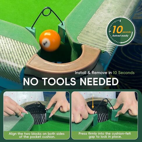 Pool Table Pocket Reducers Pool Table Accessories, Universal Set of 6/12 Billiards Training Aids for Standard Pool Tables for Home Practice, Competitive Training & Player Improvement in Kuwait