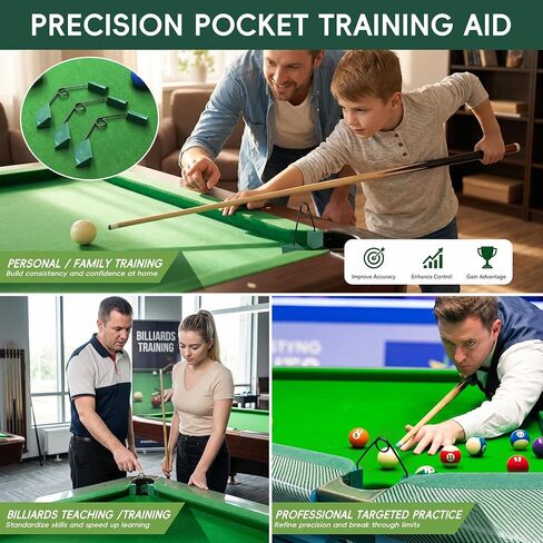 Pool Table Pocket Reducers Pool Table Accessories, Universal Set of 6/12 Billiards Training Aids for Standard Pool Tables for Home Practice, Competitive Training & Player Improvement in Kuwait