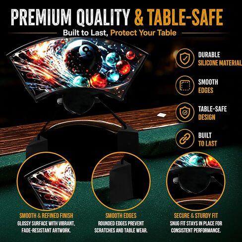 Pool Table Pocket Reducers 6 Pack, Billiards Training Aids for Accuracy Practice, Decorative Pool Pocket Reducers for Standard Pool Tables, Includes Storage Bag in Kuwait