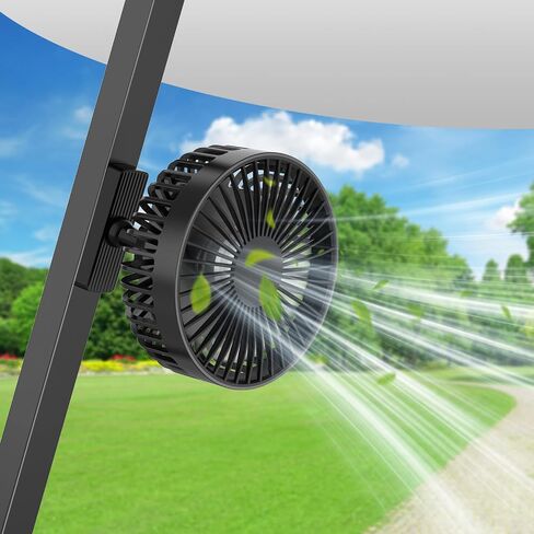 Golf Cart Portable Fan Accessories: Rechargeable Magnetic Base Battery Operated Powered Fan 3 Speeds Strong Airflow Gifts for Men Dad Husband Women in Saudi Arabia