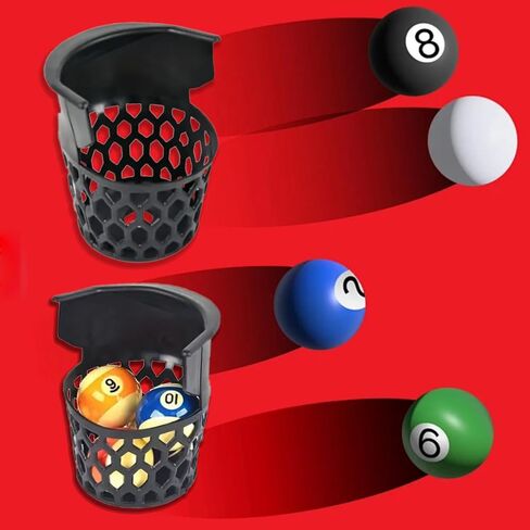 6-Pack Pool Table Pockets Replacement – Universal Fit for fit Replacement Pockets Billiard Table & Commercial Tables, High-Impact ABS Plastic, Tool-Free Installation, Durable Pool Table Accessories in Kuwait