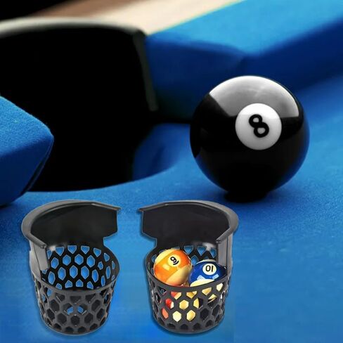 6-Pack Pool Table Pockets Replacement – Universal Fit for fit Replacement Pockets Billiard Table & Commercial Tables, High-Impact ABS Plastic, Tool-Free Installation, Durable Pool Table Accessories in Kuwait