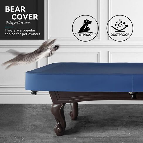 Heavy Duty Leatherette Billiard Pool Table Cover, Waterproof & Tearproof Cover for Pool Table 7/8/9FT (7 Feet/Blue) in Kuwait