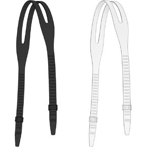Xinjoduz 2 PCS Universal Silicone Replacement Mask Strap, Black White ScubaMask Straps Cover, Adjustable Head Band Parts Accessories for Adults Kids ScubaDiving Swimming Snorkel Goggles Glasses in Kuwait