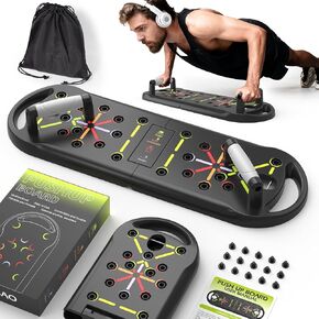 JLoibao Push Up Board Fitness, Portable Pushup Board for Men, Foldable Push up Bar, Workout Home Gym Equipment, 20 in 1 Exercise Pushup Handles for Floor, Strength Training Equipment for Men in Saudi Arabia