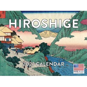 Hiroshige 2025 Wall Calendar Japanese Art Woodblock Wood Block Print Monthly Wall Calender 12 Month | American Made In The USA in Kuwait