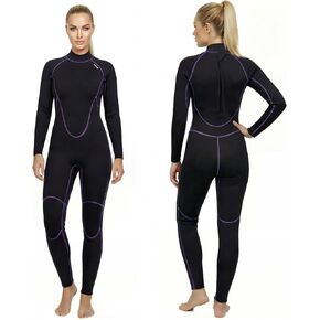 Wet Suit Women, 3mm Neoprene Thermal Long Sleeve Wetsuit Women, Full Body Back Zip Dive Suit in Cold Water for Scuba Diving Surfing Snorkeling Swimming in Kuwait