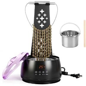 Bicycle Chain Wax Melting System (19oz), Includes Chain Cleaning Machine and Cooling Rack. Precise Temperature Control for Rapid Melting, Professional Cleaning and Waxing Tools in Kuwait