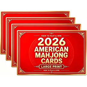 مجموعة بطاقات NAG Mah Jong 2026 الإصدار الرسمي المنقح الأمريكي - حجم كبير - 4 قطع in Kuwait