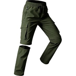 Kids Hiking Convertible Zip Off Pants Quick Dry Outdoor Nylon Pants Waterproof Stretchy with Zip Pockets 4-16Y in Kuwait
