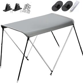 Bimini Tops for Boats,Boat Cover 2 Bow Sun Shade Canopy Accessories,Size 63 inch L X 44.5 inch W X 43.3 inch H,with 1 Inch Aluminum Frame,High Strength Oxford Cloth Boat Bimini Top in Kuwait