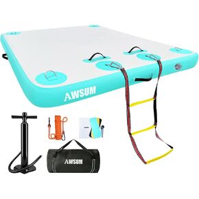AWSUM Inflatable Floating Dock Air Dock Platform Floating Island Raft with None-Slip Surface for Pool Beach Ocean in Kuwait