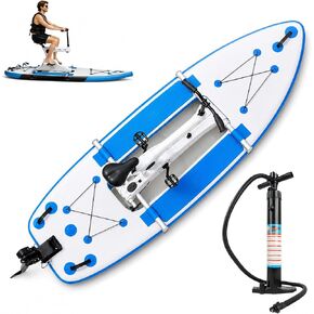 Pedal Boats for Lake, Inflatable Water Bike Pedal Boat Hybrid, Modular Design with Complete Accessory Kit, Water Bicycle for Family Outings/Lake Cruising Waterfront Relaxation (Blue) in Kuwait