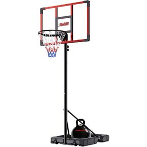 Portable Basketball Hoop for Kids & Teens, 4.1–8.5FT Adjustable Height, 32'' Shatterproof Backboard, Fillable Base with Weight Bag, Outdoor Goal for Backyard & Driveway(Black) in Kuwait