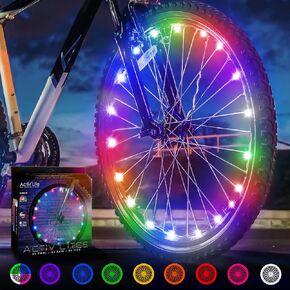 مصابيح عجلة الدراجة LED من Activ Life مع البطاريات متضمنة! احصل على 100% أكثر سطوعًا ورؤية من جميع الزوايا للحصول على أقصى درجات السلامة والأناقة (عبوة إطار واحدة) in Kuwait