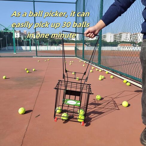 4th Improvements,Tennis Balls Hopper , Pickleball Hopper,75 Tennis Or 50 Picklel Capacity,Also As Ball Picker,Easy to Pick Up 30 Tennis Or Pickle in 1 Minute, Easily Placed in The Trunk of A Car in Kuwait