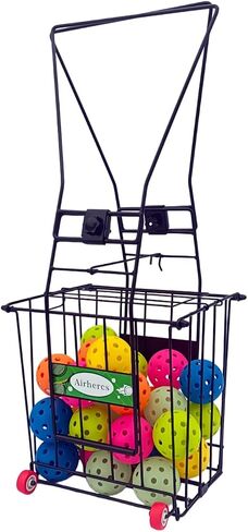 4th Improvements,Tennis Balls Hopper , Pickleball Hopper,75 Tennis Or 50 Picklel Capacity,Also As Ball Picker,Easy to Pick Up 30 Tennis Or Pickle in 1 Minute, Easily Placed in The Trunk of A Car in Kuwait