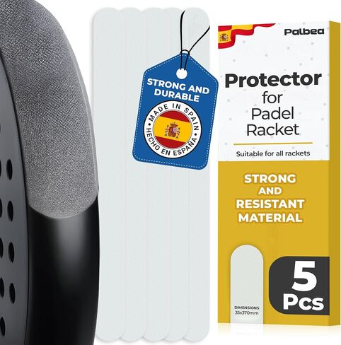 Palbea Transparent Padel Racket Protector - Pack of 1/2/3/5 - Rough & Lightweight Frame Tape. Edge Protector Durable & Easy to Replace. Padel Accesories Dimensions 3.5x37cm/1.38x14.57in. in Kuwait